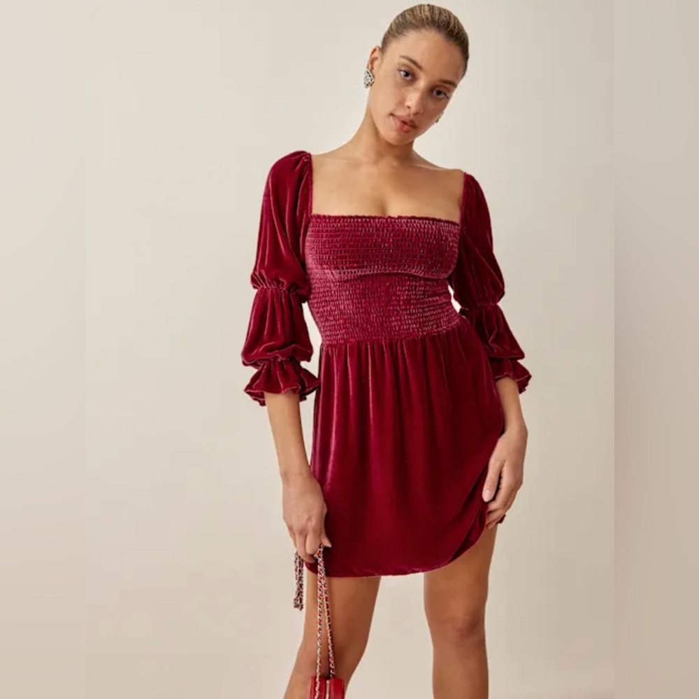 Reformation Red Mini Dress - Picture 2 of 7